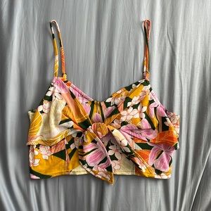 Fun floral Aerie crop top
